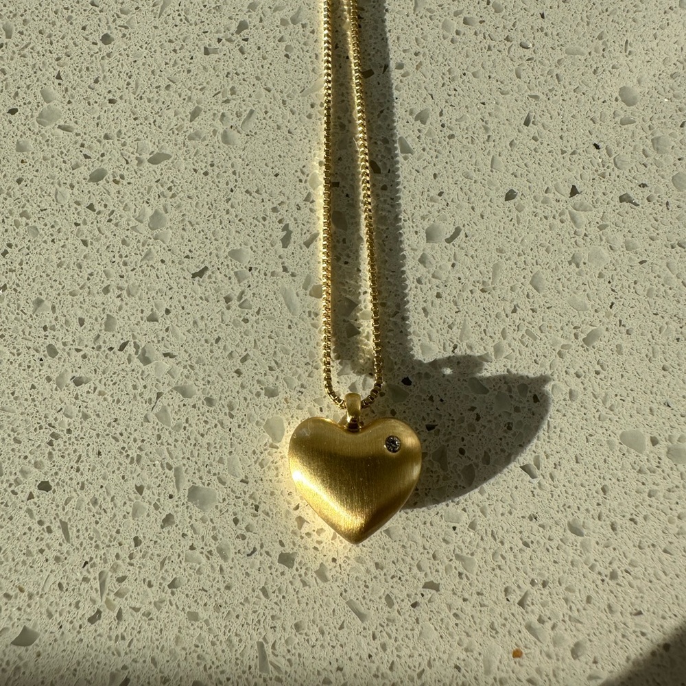 Pilgrim Gold Heart Pendant Necklace